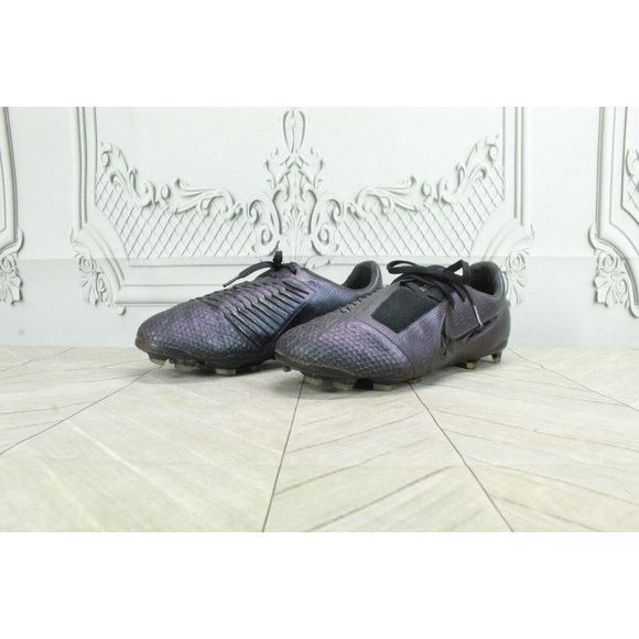 Nike Kid's ACC Jr Phantom Venom Elite FG Black Purple Soccer Cleats Size 5.5Y - Picture 3 of 9